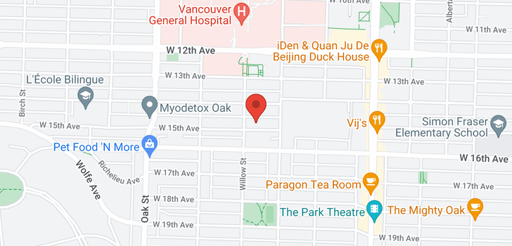 map of 308 755 W 15TH AVENUE